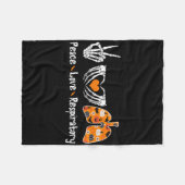 Peace Love Respiratory Therapist Skeleton Fun Hall Fleecedecke (Vorderseite (Horizontal))