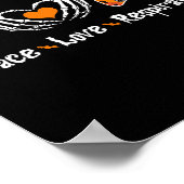 Peace Love Respiratory Therapist Skeleton Fun Hall Poster (Ecke)