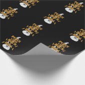 Peace Love Rock N Roll Geschenkpapier (Ecke)