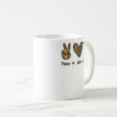 Peace Love Rottweiler Lover Pet Dog Puppy Owner Le Kaffeetasse (VorderseiteRechts)