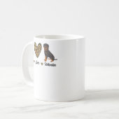 Peace Love Rottweiler Lover Pet Dog Puppy Owner Le Kaffeetasse (Vorderseite Links)
