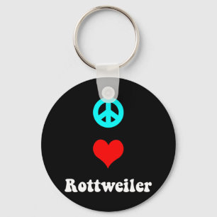 Peace love Rottweiler Schlüsselanhänger