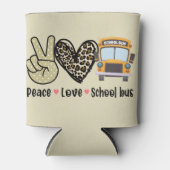Peace, Love, School Bus Dosenkühler (Vorderseite)