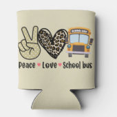 Peace, Love, School Bus Dosenkühler (Rückseite)
