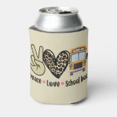 Peace, Love, School Bus Dosenkühler (Kanne Rückseite)