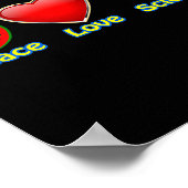 Peace Love Science  Poster (Ecke)