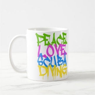 Peace Love Scuba Diving Kaffeetasse