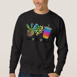 Peace Love Shake Mix Drinks Shaker Cute Bartender  Sweatshirt