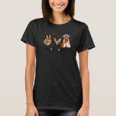 Peace Love Shih Tzu Scarf Leopard Fall Autumn Than T-Shirt (Vorderseite)