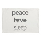Peace Love Sleep - Modern Cozy Reversible Set of 2 Kissenbezug (Rückseite-Links)
