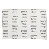 Peace Love Sleep - Modern Cozy Reversible Set of 2 Kissenbezug (Vorderseite-Links)