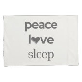 Peace Love Sleep - Modern Cozy Reversible Set of 2 Kissenbezug (Vorderseite-Rechts)