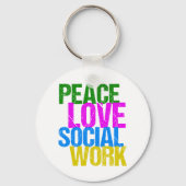 Peace Love Social Work Schlüsselanhänger (Rückseite)