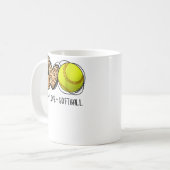 Peace Love Softball Mom Leopard Print Mother's Day Kaffeetasse (Vorderseite Links)