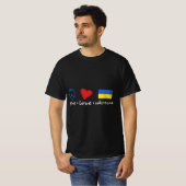 Peace Love Stand With Ukraine Support Stop War  T-Shirt (Vorne ganz)