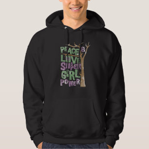 Peace Love & Supergirl Power Hoodie