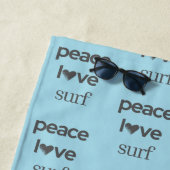 Peace Love Surf - Coastal Blue Ocean Life Pool Strandtuch (Beispiel)