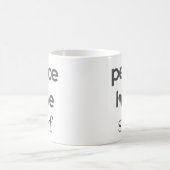 Peace Love Surf | Coastal Surfer Beach House Kaffeetasse (Mittel)