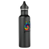 Peace Love Swim Goggles Tie Dye Swimmer Swimming W Edelstahlflasche (Links)