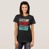 Peace Love Tamburitza Music Instrument Tamburitza T-Shirt (Vorne ganz)