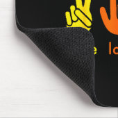 Peace Love Tennis Funny Tennis Lovers Hand Sign De Mousepad (Ecke)