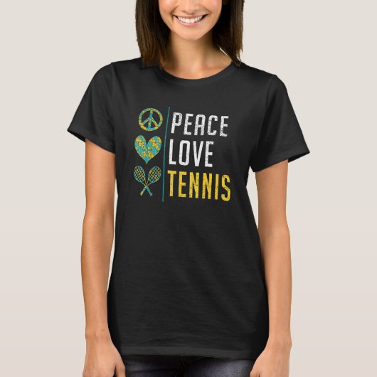 Peace Love Tennis   T-Shirt (Vorderseite)