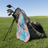 Peace Love Tie-Dye Golfhandtuch (Gras)
