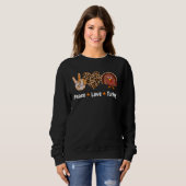 Peace Love Turkey Pumpkin Gobble Turkey Thanksgivi Sweatshirt (Vorne ganz)
