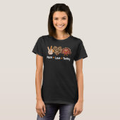 Peace Love Turkey Pumpkin Gobble Turkey Thanksgivi T-Shirt (Vorne ganz)