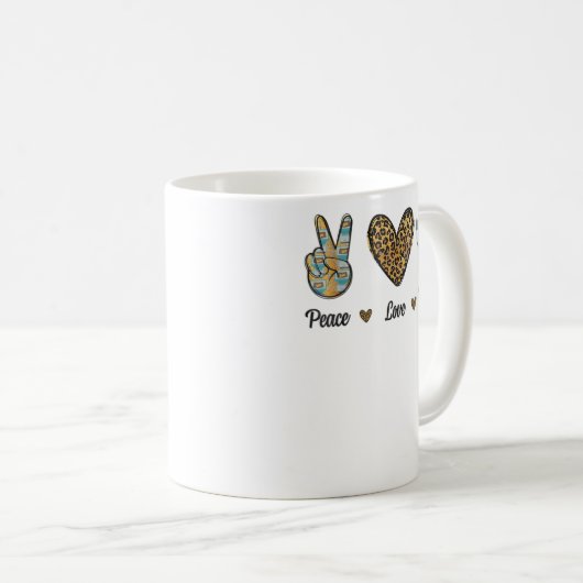 Peace Love Ultrasound Tech Sonography Sonographer Kaffeetasse (VorderseiteRechts)