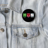 Peace Love Vaccines Cute Pro Impfung Button (Beispiel)