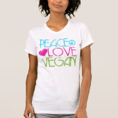 . Peace.Love.Vegan. T-Shirt (Vorderseite)