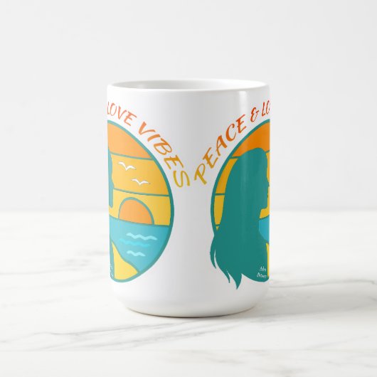 Peace & Love Vibes Kaffeetasse (Mittel)