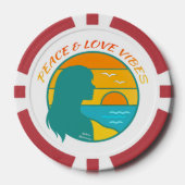 Peace & Love Vibes Pokerchips (Vorderseite)