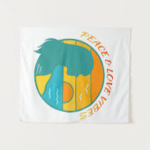 Peace & Love Vibes Wandteppich (Vorderseite (Horizontal))
