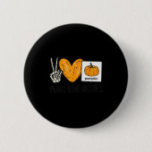 Peace Love Visuals Sped Teacher Pumpkin Skeleton H Button (Vorderseite)