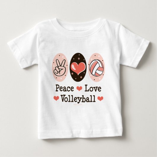Peace Love Volleyball Infant Long Sleeve T-Shirt (Vorderseite)