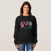 Peace Love Volleyball Player Tie Dye Style Women T Sweatshirt (Vorne ganz)