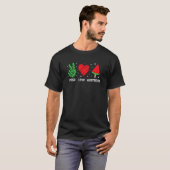 Peace Love Watermelon Happy Watermelon Day Fruit M T-Shirt (Vorne ganz)