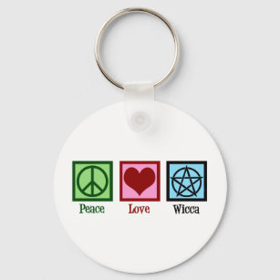 Peace Love Wicca Schlüsselanhänger