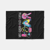 Peace Love Wound Care Nurse Nursing Heart Stethosc Fleecedecke (Vorderseite (Horizontal))