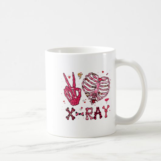 Peace Love X Ray Valentine Kaffeetasse (Rechts)