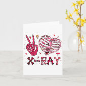 Peace Love X Ray Valentine Karte (Gelbe Blume)