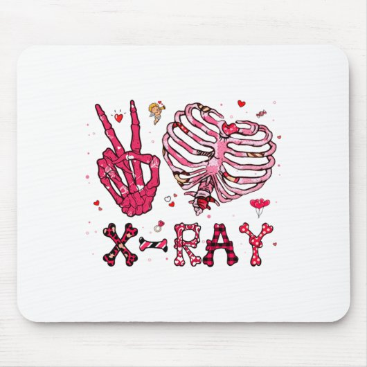 Peace Love X Ray Valentine Mousepad (Vorne)