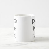 Peace Love Yoga -Modern Motivational Lifestyle Tea Kaffeetasse (Mittel)