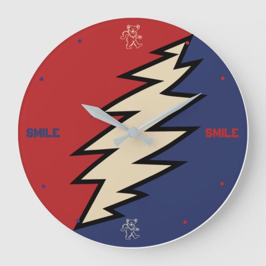 Peace lovign acrylic wall clock große wanduhr (Vorderseite)