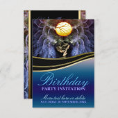 Peace Lunar Magic Geburtstagsparty Einladung (Vorne/Hinten)