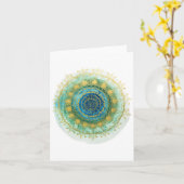 Peace Mandala Faltschachtel Karte (Gelbe Blume)