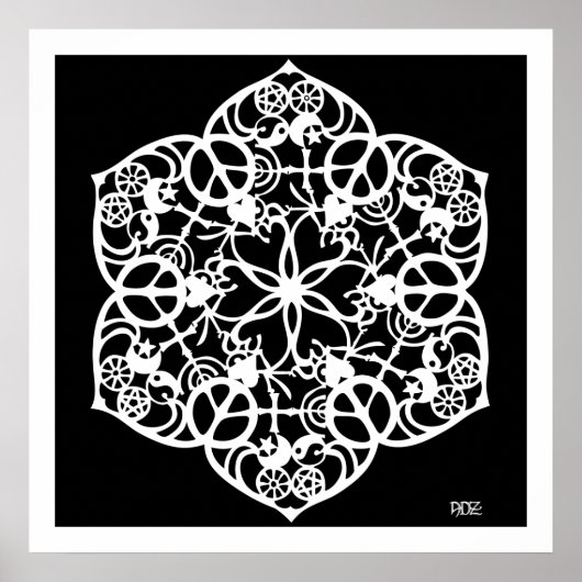 Peace Mandala Poster (Vorne)