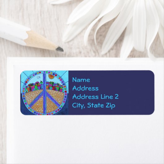 Peace Mandala Return Address Label (Insitu)